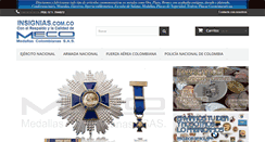 Desktop Screenshot of insignias.com.co